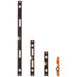 Set 4 poloboace magnetice aluminiu, unghiuri de masurare 0° si 90°, 3 bule, 250/400/600/1200 mm