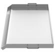 Plita inox pentru gratar pe carbuni, gaz sau electric, Plancha Inox, 81 x 43 x 6 cm, cu manere