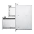 Sertare pentru bucatarie in aer liber, Otel inoxidabil, 451x514x310 mm, 2 niveluri, Incastrabile