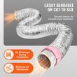Tubulatura flexibila pentru evacuare aer, controlul temperaturii, dezumidificare , Lungime 7.6 m, diametru 101.6 mm