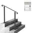 Balustrada otel, 1-3 trepte Vivatechnix, Lungime 100 cm, Unghi reglabil, Negru