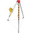 Trepied de salvare si lucru, pentru protectia muncii in canalizari si reabilitari, Capacitate vertical 180 kg, Lungime 30 m, Ham si troliu