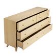 Comoda cu 6 sertare, Dispozitiv anti-rasturnare, 40 x 137.2 x 81.3 cm, Maro, Lemn/MDF