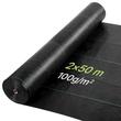 Geotextil de inalta densitate 100 g/m², contra buruienilor, 2 x 50 m, Negru