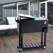 Cutie frigorifica pentru terasa, 80 l, 930 x 460 x 890 mm, Negru, 4 x roti
