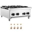 Aragaz profesional, 4 Arzatoare, Inox si Fonta, 28 kW BTU, dimensiune 610 x 775 x 335 mm