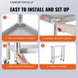 Masa de lucru Inox, pentru preparare alimente, 762x305x864 mm, 1 x rafturi, 4 x roti