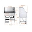 Cada pentru animale de companie All-in-One, Inox, Accesorii complete dus, baterie, Scara 3 trepte, max 100 kg, 966x1220x622 mm, deschidere usa pe stanga