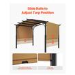 Pavilion retractabil, 2.96 x 3.95 x 2.3 m, impermeabilizare superioara, protectie solara UV50+, Otel/Poliester, Bej