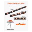Set 4 poloboace magnetice aluminiu, unghiuri de masurare 0° si 90°, 3 bule, 250/400/600/1200 mm