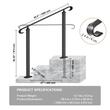 Balustrada otel, 1-3 trepte Vivatechnix, Lungime 100 cm, Unghi reglabil, Negru