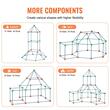 Set constructie Fort pentru copii, 120 buc, 430 x 130 x 270 mm, Geanta depozitare