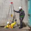 Trepied de salvare si lucru, pentru protectia muncii in canalizari si reabilitari, Capacitate vertical 180 kg, Lungime 30 m, Ham si troliu