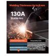 Aparat de sudura multiproces 3 in 1 MIG/Stick/Lift TIG cu miez de flux, tehnologie invertor IGBT 130 A, Ecran digital