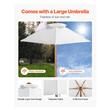 Masa picnic cu 2 banci si umbrela, Exterior, Lemn brad, Maro, 890 x 800 x 510 mm, pentru copii