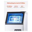 Masina profesionala de facut cuburi de gheata, Inox 36 kg/zi, capacitate de depozitare 13 kg, afisaj digital, Functie Auto-Curatare