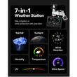 Statie meteo cu panou solar, 7in1, Wireless, Ecran HD 7.5 inch, Temperatura / Umiditate / Precipitatii /Viteza vantului/Directie vantului/UV/Lumina soarelui