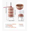 Presa manuala profesionala pentru struguri/fructe moi, Volum 30 l, Lemn fag si otel, 2 x saci filtranti