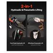 Cric hidraulic si pneumatic, Capacitate 680 kg, Inaltime ridicare 119-381 mm, 4 roti, 8-20 Bar