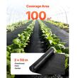 Geotextil de inalta densitate 100 g/m², contra buruienilor, 2 x 50 m, Negru