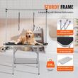 Masa toaletaj pentru animale cu talie mica/medie, Max 150 kg, 1137.9 x 609.6 mm, Otel Inoxidabil, Pliabila, Brat cu 2 x lesa