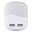 Lampa de veghe cu senzor de lumina, 4000K, 2xUSB, dreptunghiulara, 10 lm