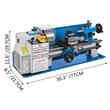 Mini strung pentru metal 550 W, Distanta dintre centre 350 mm, 50-2500 rpm