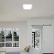 Plafoniera led cu senzor de miscare, patrata, Interior/Exterior IP44, 4000K, 3820 lm, 30 W, dimensiune 420 x 420 x 65 mm, Alba
