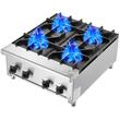 Aragaz profesional, 4 Arzatoare, Inox si Fonta, 28 kW BTU, dimensiune 610 x 775 x 335 mm