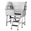 Cada pentru animale de companie All-in-One, Inox, Accesorii complete dus, baterie, Scara 3 trepte, max 100 kg, 966x1220x622 mm, deschidere usa pe dreapta