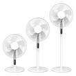 Ventilator cu picior 50 W, 3 x viteze, Oscilatie, Inaltime 70-130 cm, Alb, Telecomanda, afisaj led