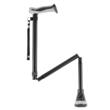 Baston pliabil aluminiu, 8 niveluri de inaltime 735 pana la 915 mm, anti-alunecare, Negru, Fractionabil in 3 parti