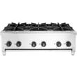 Aragaz profesional, 6 Arzatoare, Inox si Fonta, 42 kW BTU, dimensiune 915 x 775 x 335 mm
