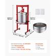 Presa hidraulica pentru struguri/fructe moi, Inox, Volum 30 l, 2 x saci filtrant, picioare reglabile