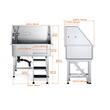 Cada pentru animale de companie All-in-One, Inox, Accesorii complete dus, baterie, Scara 3 trepte, max 100 kg, 966x1220x622 mm, deschidere usa pe dreapta
