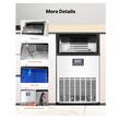 Masina profesionala de facut cuburi de gheata, Inox 64 kg/zi, capacitate de depozitare 15 kg, afisaj digital, Functie Auto-Curatare, 448 x 400 x 798 mm