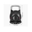 Gantera Kettlebell cu reglarea greutatii 7 niveluri (2, 5, 8, 11, 14, 17, 20 kg), ABS si aluminiu turnat sub presiune