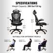 Scaun de birou ergonomic, max 130 kg, suport lombar reglabil, Tetiera, 5 roti