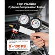 Tester compresie cilindri motor, manometru cu interval de presiune de 0-100 PSI