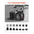 Gantera Kettlebell cu reglarea greutatii 7 niveluri (2, 5, 8, 11, 14, 17, 20 kg), ABS si aluminiu turnat sub presiune