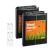 Set 2 x pachete geotextil contra buruienilor, Densitate 90 g/mp, Dimensiune 1.2 x 15.2 m/buc, Negru, 30 x accesorii prindere