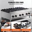Aragaz profesional, 6 Arzatoare, Inox si Fonta, 42 kW BTU, dimensiune 915 x 775 x 335 mm