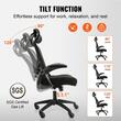 Scaun de birou ergonomic, max 130 kg, suport lombar reglabil, Tetiera, 5 roti