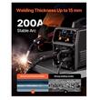 Aparat de sudura multiproces 4 in 1 MIG cu gaz/miez de flux MIG/electrodometru/Lift TIG, tehnologie invertor IGBT 200 A, Ecran digital