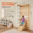 Structura de catarat multifunctionala 5 in 1, fixare pe perete, max 100 kg, Inaltime 2150 mm, latime 800 mm, Lemn pin