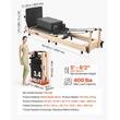 Aparat pilates, cadru lemn masiv, 2.4 m, max 180 kg, Sistem rezistenta 6 x arcuri, Pliabil, Role cu rulmenti dubli, sine inox