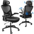 Scaun de birou ergonomic, max 130 kg, suport lombar reglabil, Tetiera, 5 roti