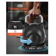 Gantera Kettlebell cu reglarea greutatii 7 niveluri (2, 5, 8, 11, 14, 17, 20 kg), ABS si aluminiu turnat sub presiune
