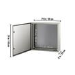 Tablou electric din otel, Dimensiune 60 x 60 x 20 cm, 2 x chei, IP66, Placa din spate detasabila