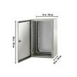 Tablou electric din otel, Dimensiune 50 x 30 x 25 cm, 2 x chei, IP 66, Placa din spate detasabila